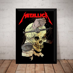 Poster Com Moldura Banda Metallica Quadro 44x32cm