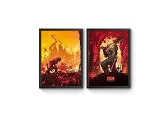 Kit 2 Quadros Doom Eternal