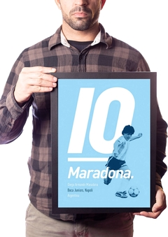 Quadro Diego Maradona Arte Futebol Argentina C10
