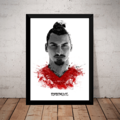 Quadro Decorativo Zlatan Ibrahimovic Futebol Arte