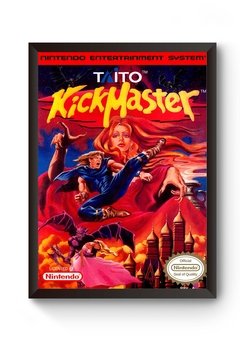 Quadro Capa Kick Master Nintendinho Poster Moldurado