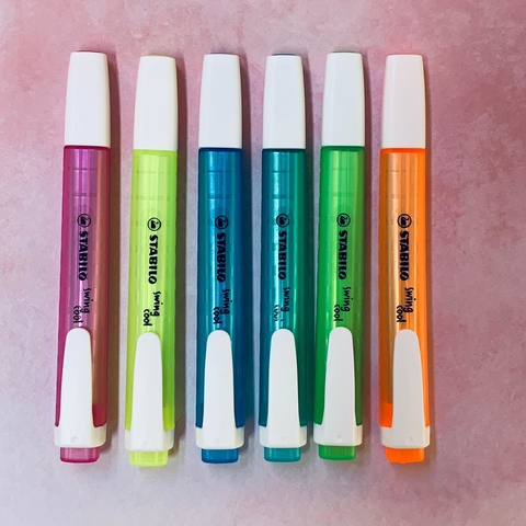 Kit 6 marcadores stabilo neon
