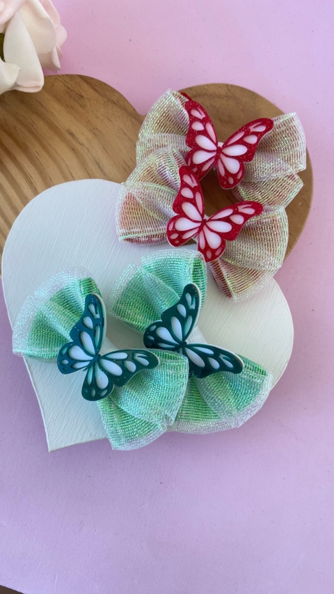 Parzinho Sophia holografico borboletas