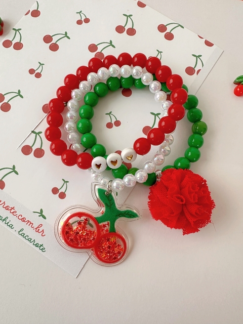 Kit pulseiras Cerejinha