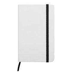 Cuaderno Chico Tapa Blanca Simil Cuero