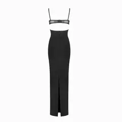 Dress Black Cut-Out Mesh Evening Gown - buy online
