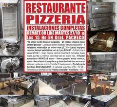 RESTAURANTE & PIZZERIA - REMATE GASTRONÓMICO EL MARTES 27/10/2020
