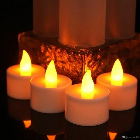 Velas com Led Amarelo