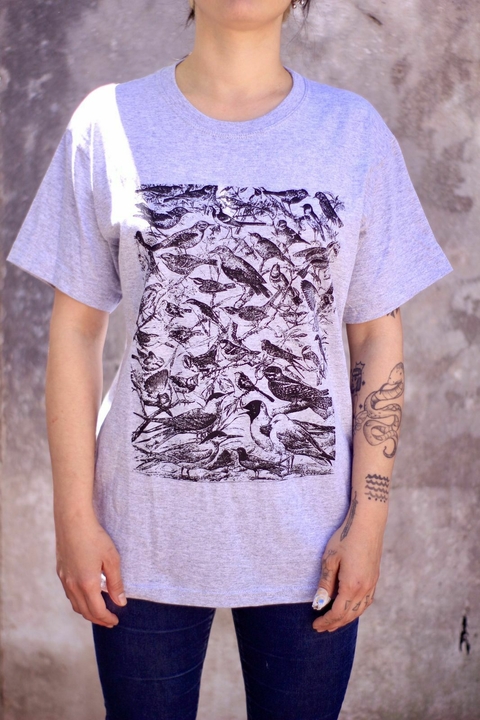 Remera manga corta PÁJAROS