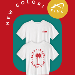 Remera Algodón Santa Mónica Blanco y Rojo - comprar online