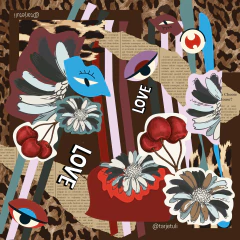 PAÑUELOS DE CREPE- HOJARASCAS AL VIENTO - comprar online