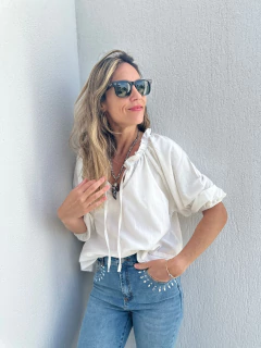 Blusa de Lino Alforza - comprar online
