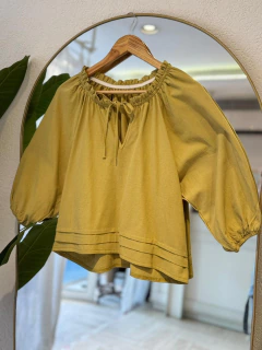 Blusa de Lino Alforza