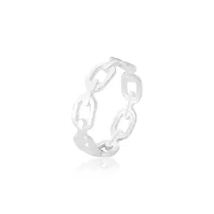 Anel Estilo Corrente Cartier em Prata 925 - comprar online