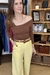 Blusa Assimétrica Alice Marrom - Lu Blue Brasil
