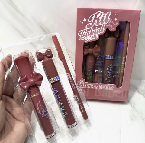 Kit Labial 3 em 1 - Sarah's Beauty