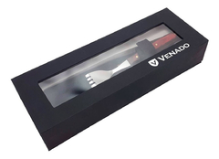 Set Cuchillo Y Tenedor Kit Para Asado Cubiertos Con Funda Venado - tienda online