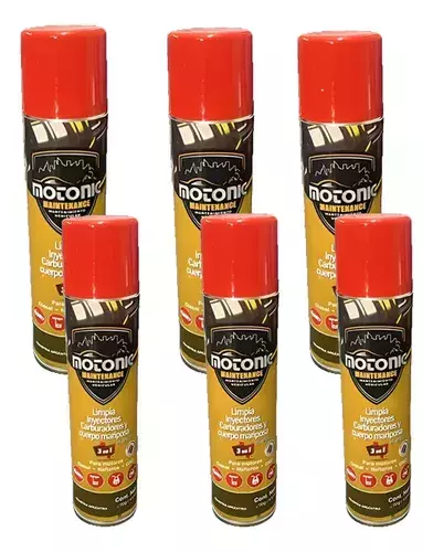 Motonic Limpia Inyectores Y Cuerpo Mariposa Pack X6