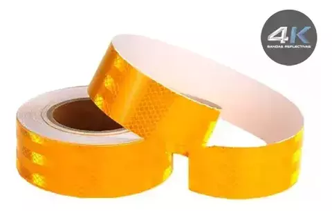 Cinta Reflectiva Adhesiva Amarilla Por Metro