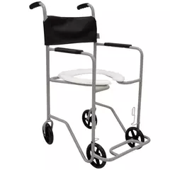 Cadeira De Rodas Higiênica Banho 80kg Cinza Pop Jaguaribe