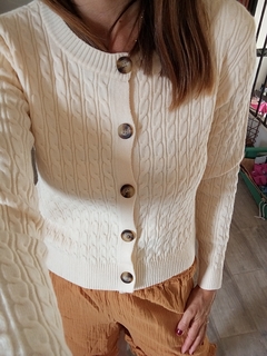 Cardigan Louise (manteca) - comprar online