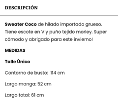 Sweater Coco - comprar online