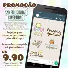Pacote de Figurinhas Fofas para WhatsApp - Para Atender Clientes - 001
