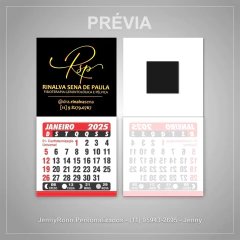 Mini Calendário Personalizado 5x5cm
