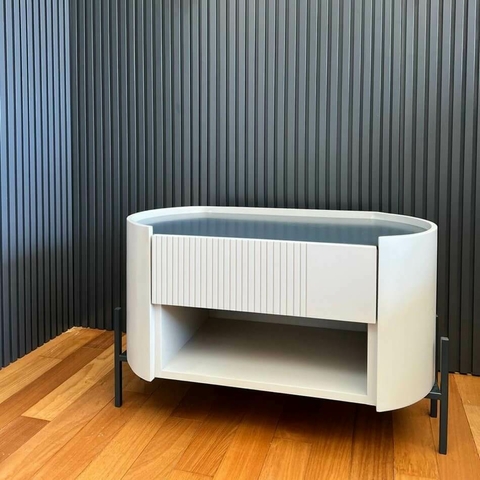 Mesa de Luz Curva Laqueada