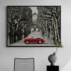 Roadster in tree lined road, Paris - 3AP4864 - comprar online