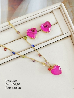 CONJUNTO CORAÇÃO PINK