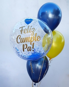 Bouquet: Burbuja temática + 3 látex - Custom Globos
