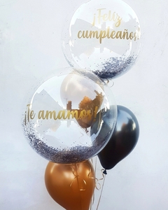 Arreglo de 2 burbujas personalizadas - Custom Globos