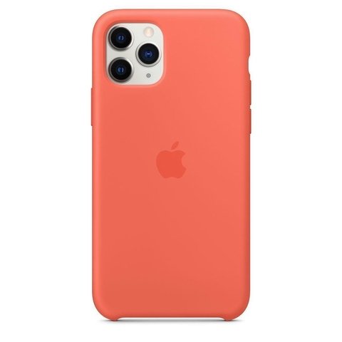 Capa de silicone para iPhone 11 Pro Max Mandarina