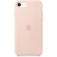 Capa de silicone para iPhone SE (2ª geração) Areia Rosa