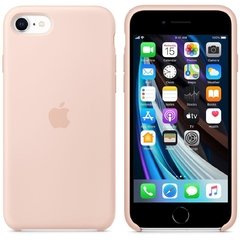 Capa de silicone para iPhone SE (2ª geração) Areia Rosa - comprar online