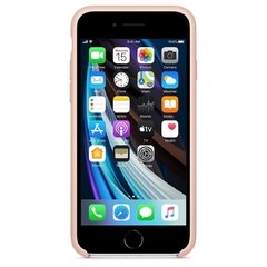 Capa de silicone para iPhone SE (2ª geração) Areia Rosa - loja online