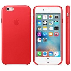 Capa de Couro para iPhone 6 e 6s Vermelho - SHED STORE