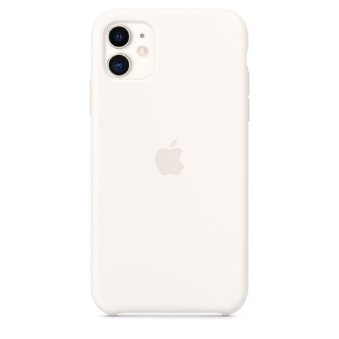 Capa de silicone para iPhone 11 Branco