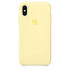 Capa de silicone para iPhone Xs Max - Amarelo-creme