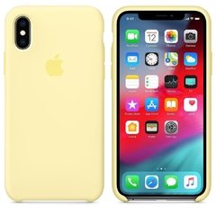 Capa de silicone para iPhone Xs Max - Amarelo-creme - loja online
