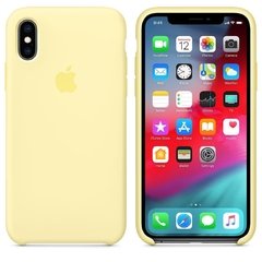 Capa de silicone para iPhone X e Xs - Amarelo-creme - loja online