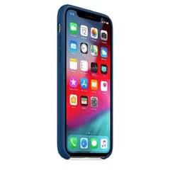 Capa de silicone para iPhone X e Xs - Horizonte azul - comprar online