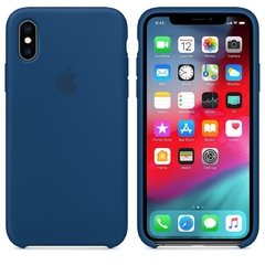 Capa de silicone para iPhone X e Xs - Horizonte azul - loja online