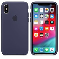 Capa de silicone para iPhone Xs Max - Azul meia-noite na internet
