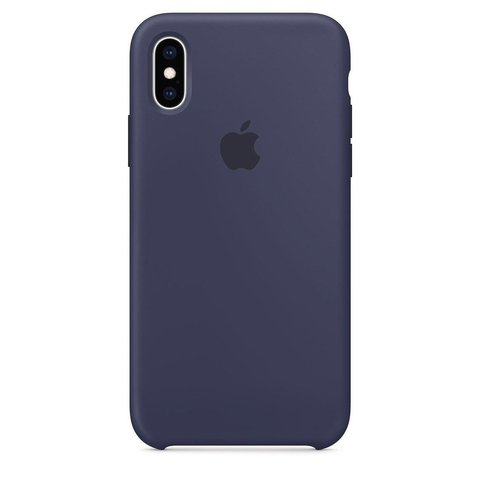 Capa de silicone para iPhone Xs Max - Azul meia-noite