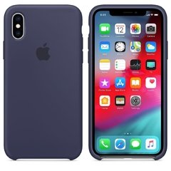 Capa de silicone para iPhone X e Xs - Azul meia-noite - loja online