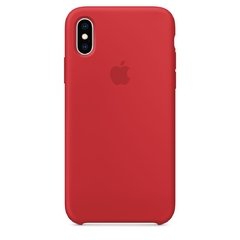 Capa de silicone para iPhone X e Xs - Vermelho