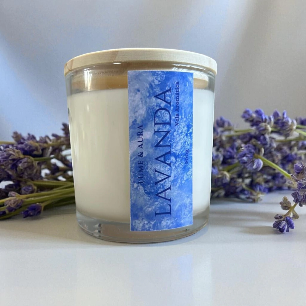Vela Aromática Premium Lavanda 200g