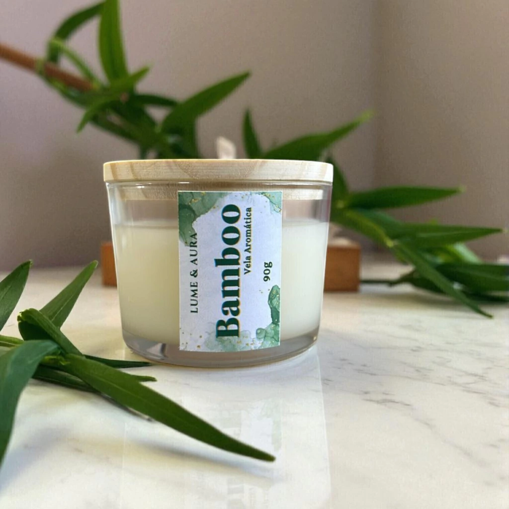 Vela Aromática Premium Bamboo 90g